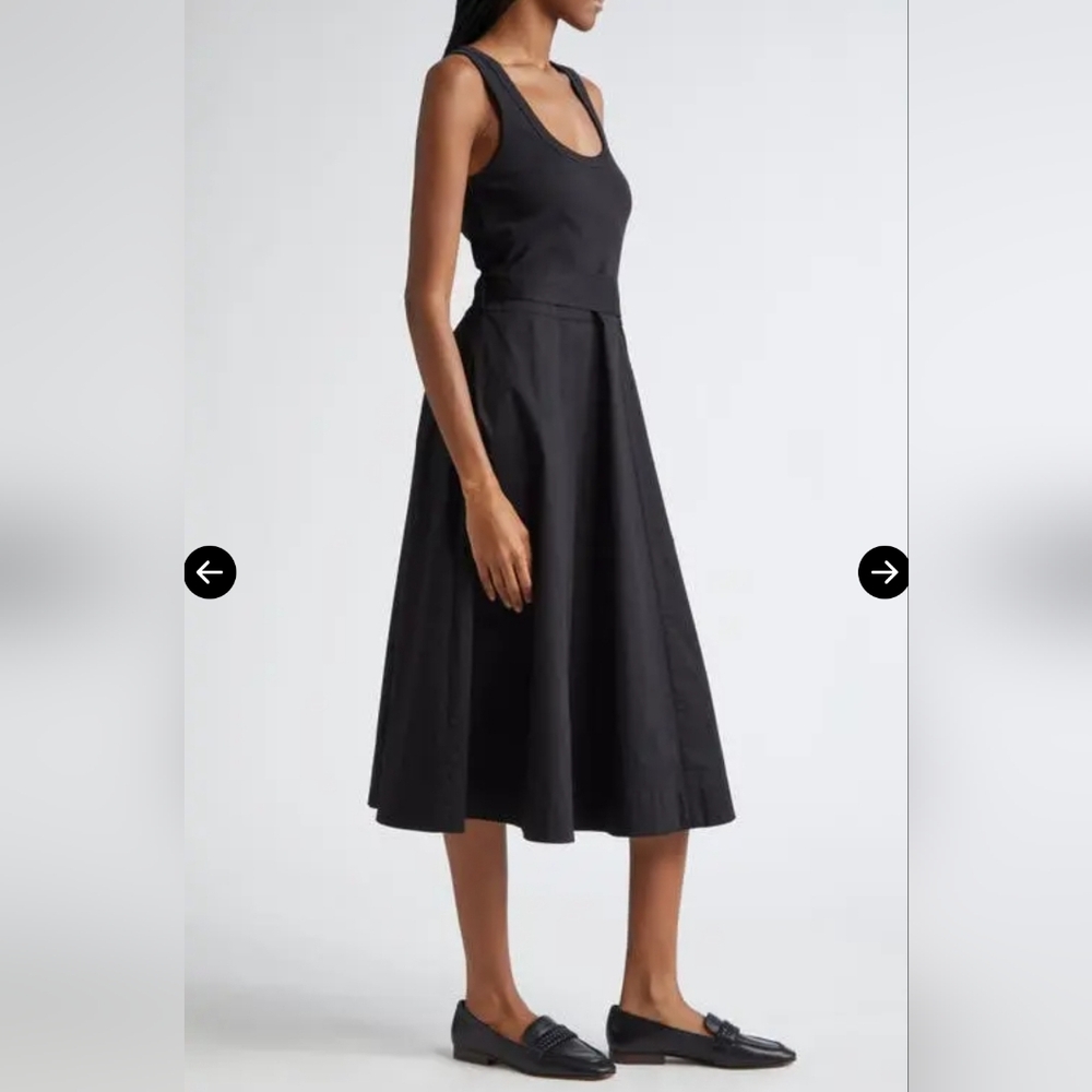 Veronica Beard Ennis Belted Midi Dress In Black